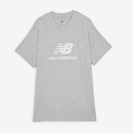 NEW BALANCE TEE SHIRT BIG LOGO GRIGIO/BIANCO UOMO