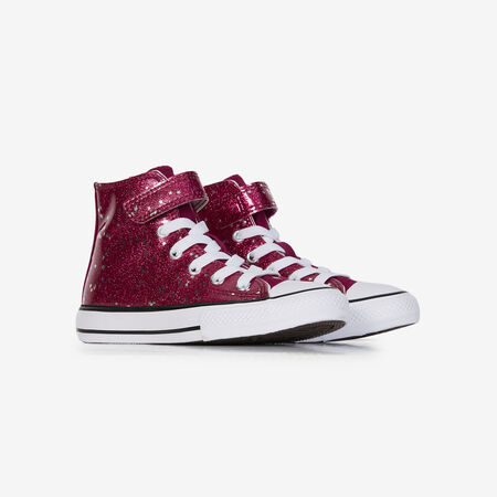 CONVERSE CHUCK TAYLOR ALL STAR HI CF GLITTER ROSA/BIANCO BAMBINO