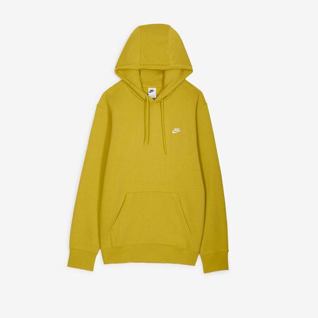 NIKE HOODIE CLUB SMALL LOGO GIALLO/BIANCO UOMO