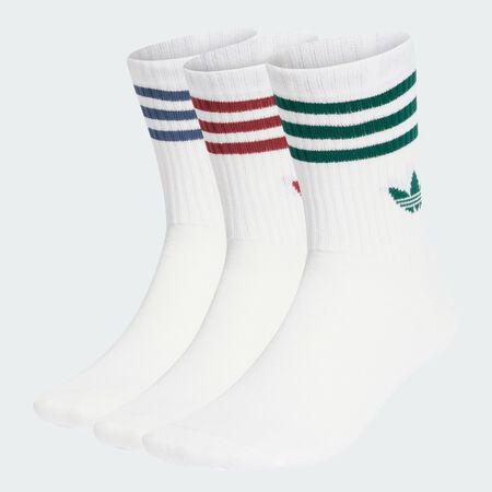 ADIDAS ORIGINALS CHAUSSETTES X3 CREW 3 STRIPES BIANCO/ROJO UOMO
