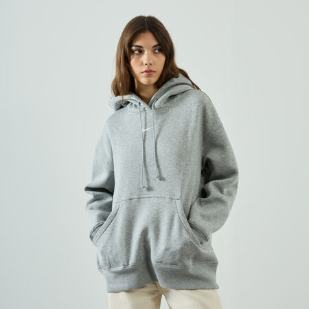 NIKE HOODIE PHOENIX LONG OVERSIZED GRIGIO DONNA