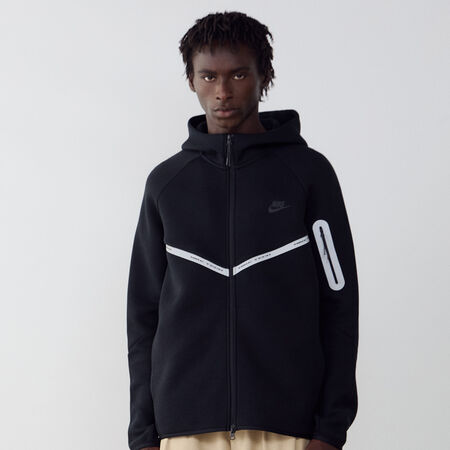 JACKET TECH FLEECE FZ REFLECTIVE : NERO