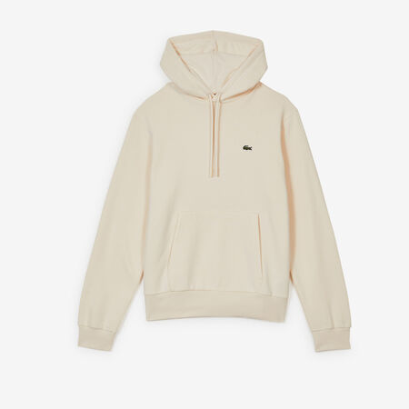 LACOSTE HOODIE CLASSIC LOGO ECRU UOMO
