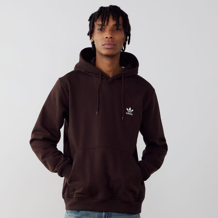 HOODIE ESSENTIAL TREFOIL : MARRONE