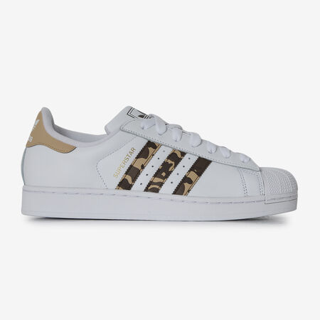 SUPERSTAR LEATHER : BEIGE/BIANCO