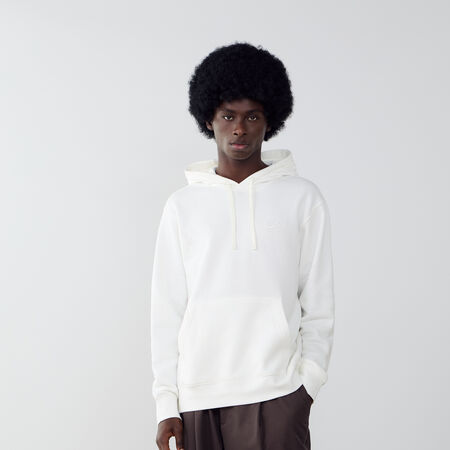 NIKE HOODIE CLUB SMALL LOGO ECRU UOMO