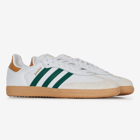 ADIDAS ORIGINALS samba SAMBA OG BIANCO/VERDE UOMO