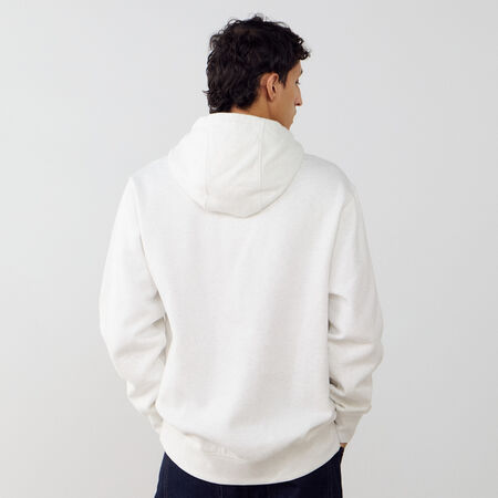 NIKE HOODIE CLUB SMALL LOGO GRIGIO/BIANCO UOMO