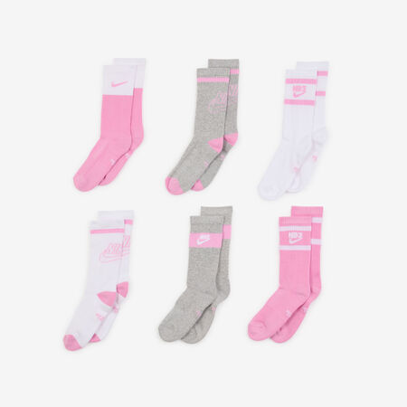 NIKE CHAUSSETTES X6 CREW 144 GFX2 BIANCO/ROSA UOMO