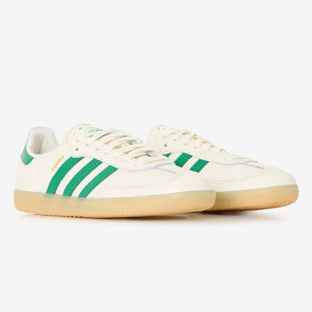ADIDAS ORIGINALS samba SAMBA OG BEIGE/VERDE DONNA