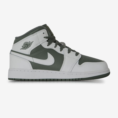 AIR JORDAN 1 MID : BIANCO/VERDE
