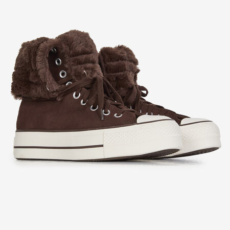 CONVERSE chuck taylor all star CTAS FOLD-OVER LIFT MARRONE DONNA