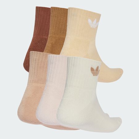 ADIDAS ORIGINALS CHAUSSETTES X6 QUARTER TREFOIL BEIGE/MARRONE UOMO