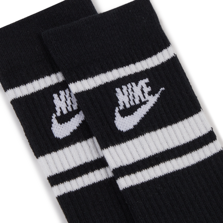 NIKE CALZINI X3 CREW STRIPE NERO/BIANCO UOMO