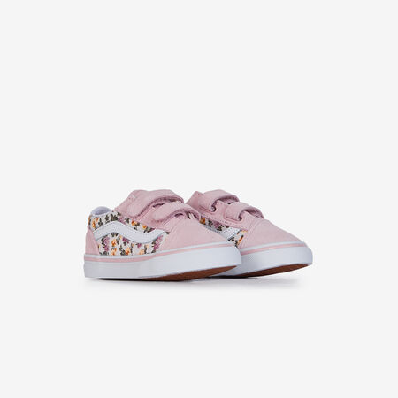VANS old skool OLD SKOOL V FLORAL ROSA/BEIGE NEONATO