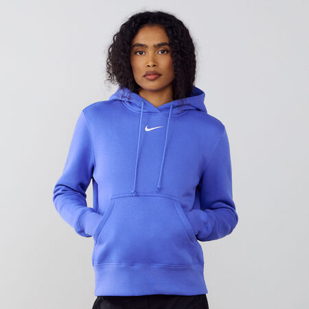 NIKE HOODIE CLUB CENTERED LOGO BLU DONNA
