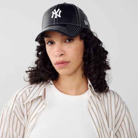 NEW ERA 9FORTY WOMEN NY TOPSTITCH PU NERO/BIANCO DONNA