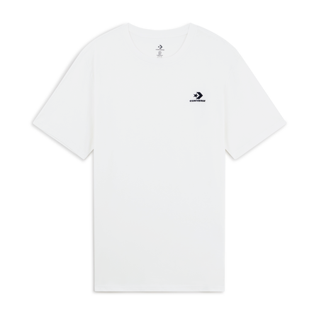 CONVERSE TEE SHIRT STAR CHEVRON EMBROIDERED BIANCO/NERO UOMO