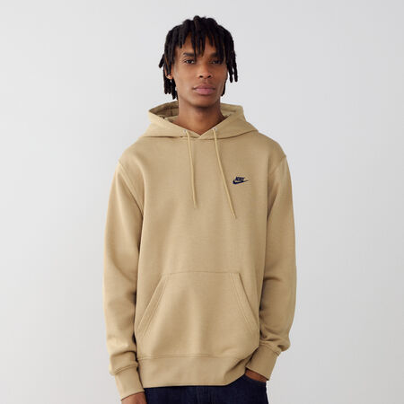 HOODIE CLUB SMALL LOGO : MARRONE/BLU SCURO