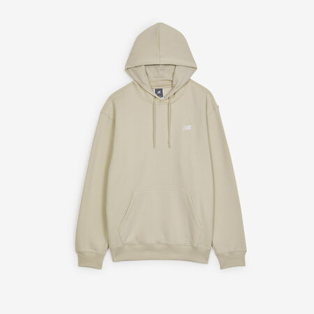 HOODIE SMALL LOGO : BEIGE/BIANCO