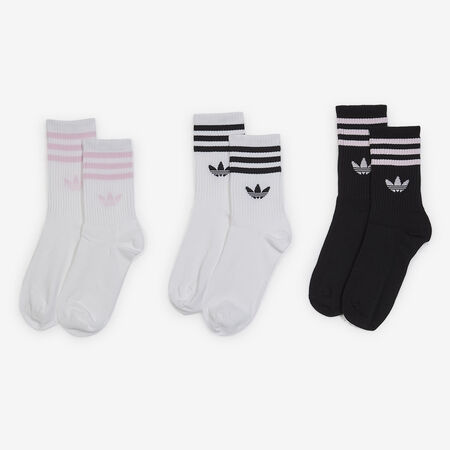 ADIDAS ORIGINALS CHAUSSETTES X3 CREW 3 STRIPES BIANCO/NERO UNISEX