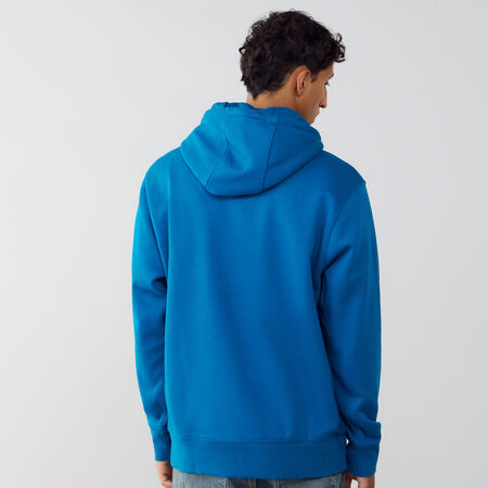 NIKE HOODIE CLUB SMALL LOGO BLU/BIANCO UOMO