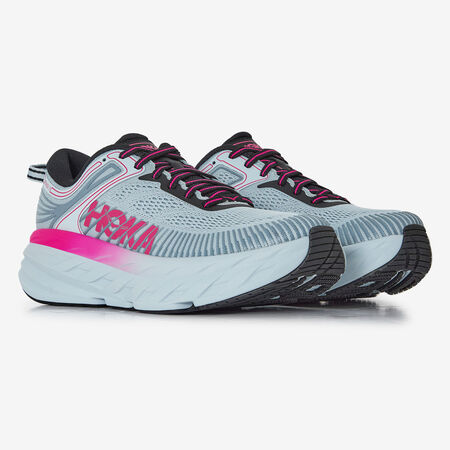 HOKA BONDI 7 GRIGIO/ROSA DONNA