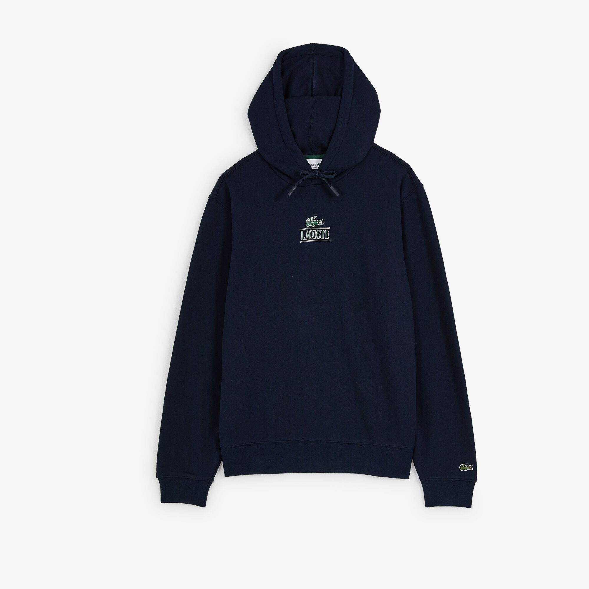 LACOSTE FELPA CON CAPPUCCIO BIG LOGO CENTERED BLU FELPA UOMO