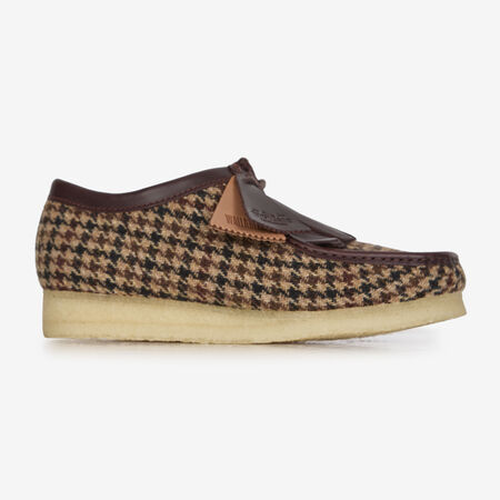 CLARKS WALLABEE HARRIS TWEED MARRONE UOMO