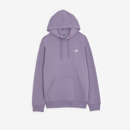 NEW BALANCE HOODIE SMALL LOGO VIOLA/BIANCO UOMO