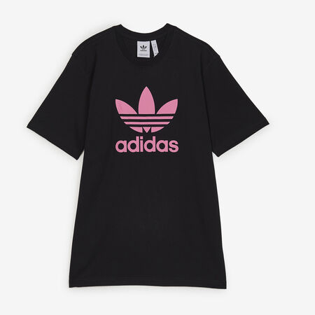 ADIDAS ORIGINALS TEE SHIRT TREFOIL NERO/ROSA UOMO