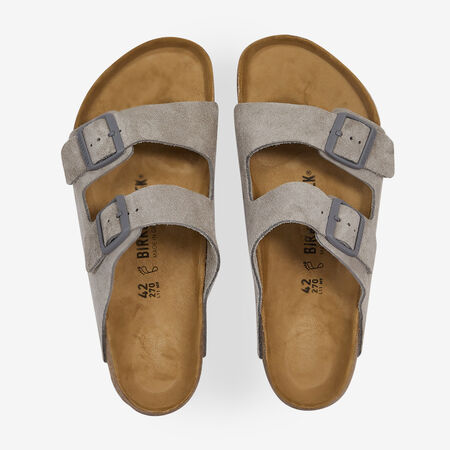 BIRKENSTOCK arizona ARIZONA SUEDE STONE COIN GRIGIO UOMO