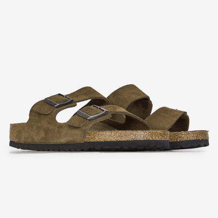 BIRKENSTOCK ARIZONA SUEDE DARK TEA MARRONE UOMO