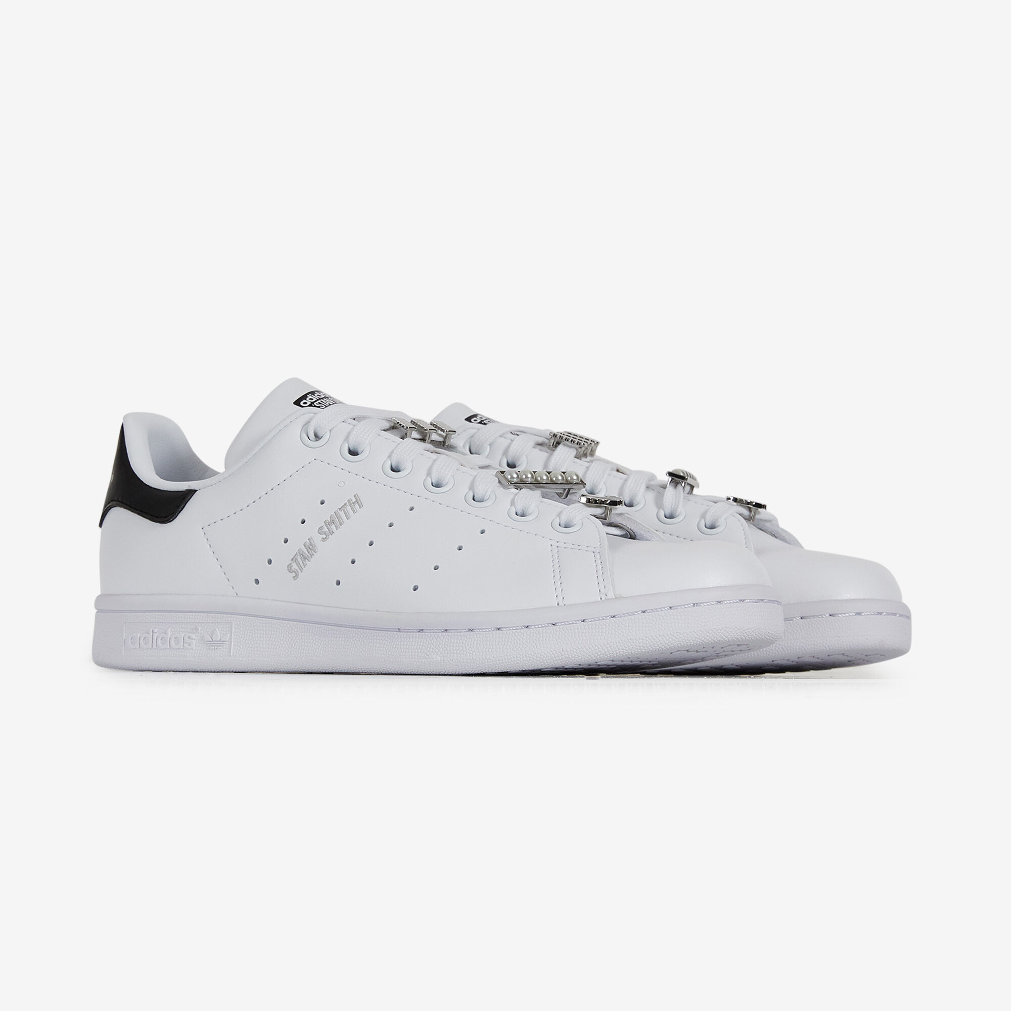 ADIDAS ORIGINALS STAN SMITH JEWEL BIANCO NERO SNEAKER BAMBINO