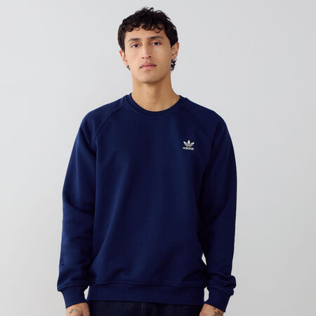 ADIDAS ORIGINALS SWEAT CREW ESSENTIAL TREFOIL BLU SCURO UOMO