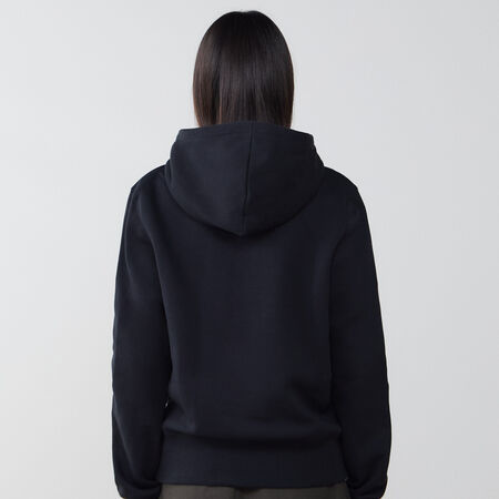 NIKE HOODIE CLUB CENTERED LOGO NERO/BIANCO DONNA