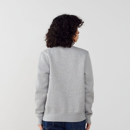 NIKE SWEAT CREW CLUB CENTERED LOGO GRIGIO/BIANCO DONNA