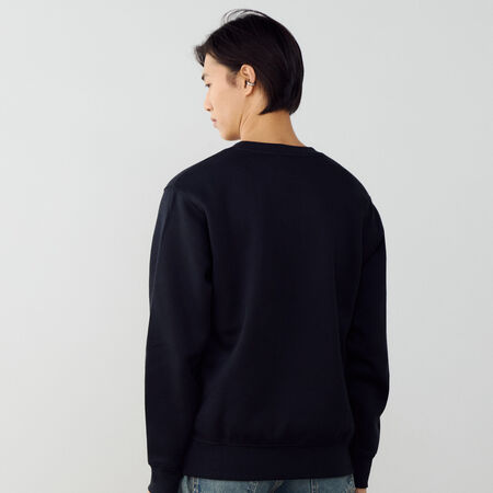 NIKE SWEAT CREW CLUB NERO/BIANCO UOMO