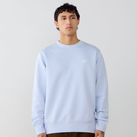 NIKE SWEAT CREW CLUB BLU/BIANCO UOMO
