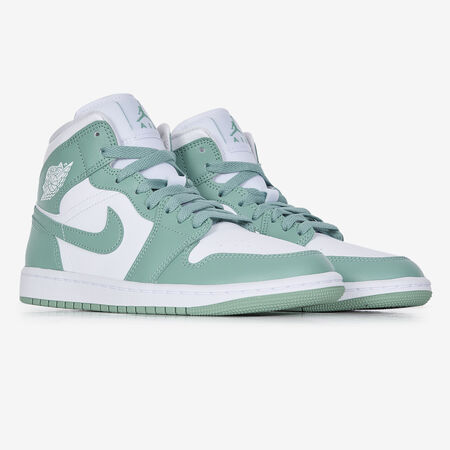 JORDAN AIR JORDAN 1 MID BIANCO/VERDE DONNA