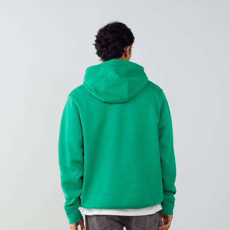 NIKE HOODIE CLUB SMALL LOGO VERDE/BIANCO UOMO
