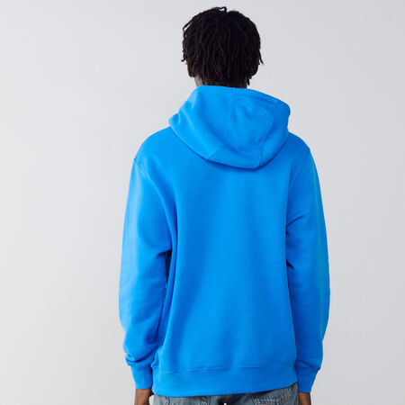 NIKE HOODIE CLUB SMALL LOGO BLU/BIANCO UOMO