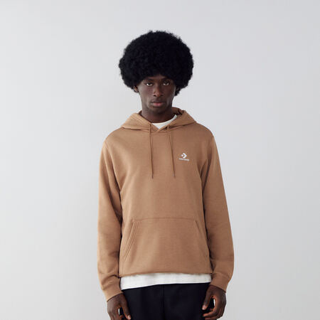 CONVERSE HOODIE EMBROIDERED STAR MARRONE/BIANCO UOMO