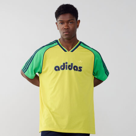 ADIDAS ORIGINALS MAILLOT JERSEY 3 STRIPES GIALLO/VERDE UOMO