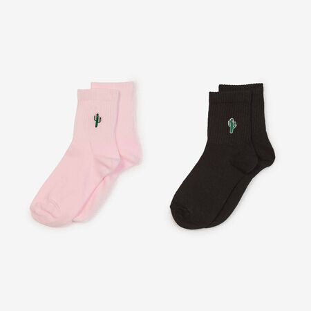 COURIR MID CREW CACTUS 2PK ROSA/NERO UNISEX