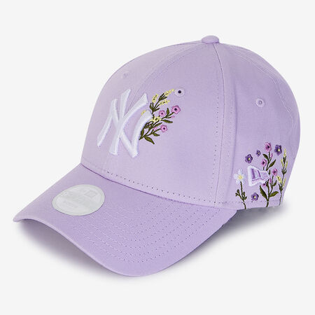 NEW ERA 9FORTY WOMEN NY FLORAL EMBROIDERY LILLA/BIANCO DONNA