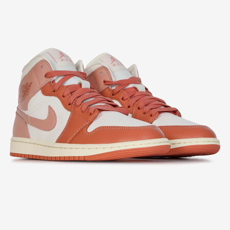 JORDAN AIR JORDAN 1 MID BIANCO/ROJO DONNA