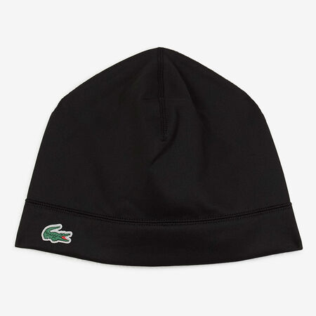 LACOSTE BEANIE SIDE LOGO SPORT NERO/VERDE UOMO
