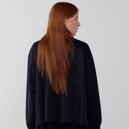 NIKE JACKET FZ PLEATED NERO/BEIGE DONNA