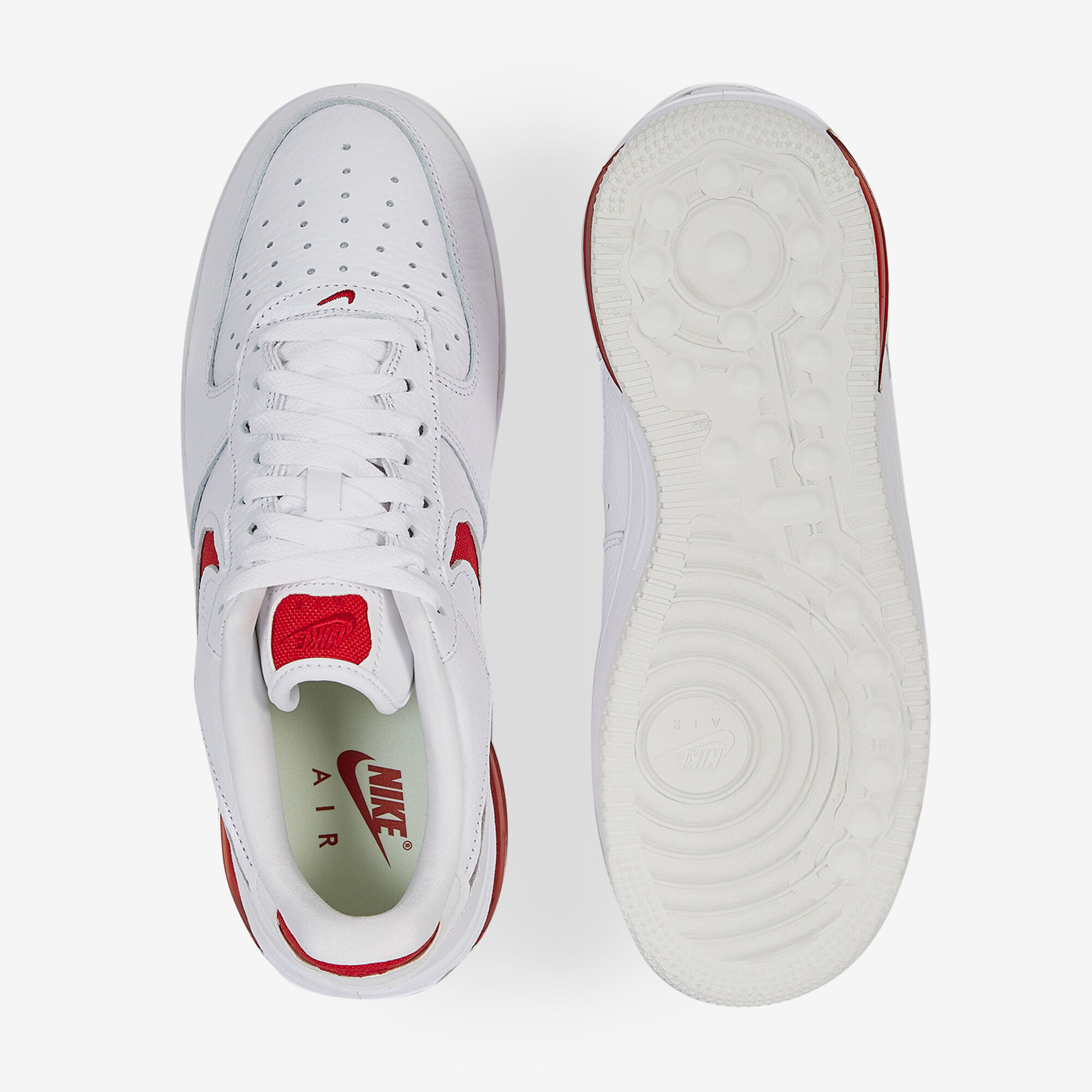 NIKE AIR FORCE 1 LOW EVO BIANCO ROSSO SNEAKERS UOMO Courir